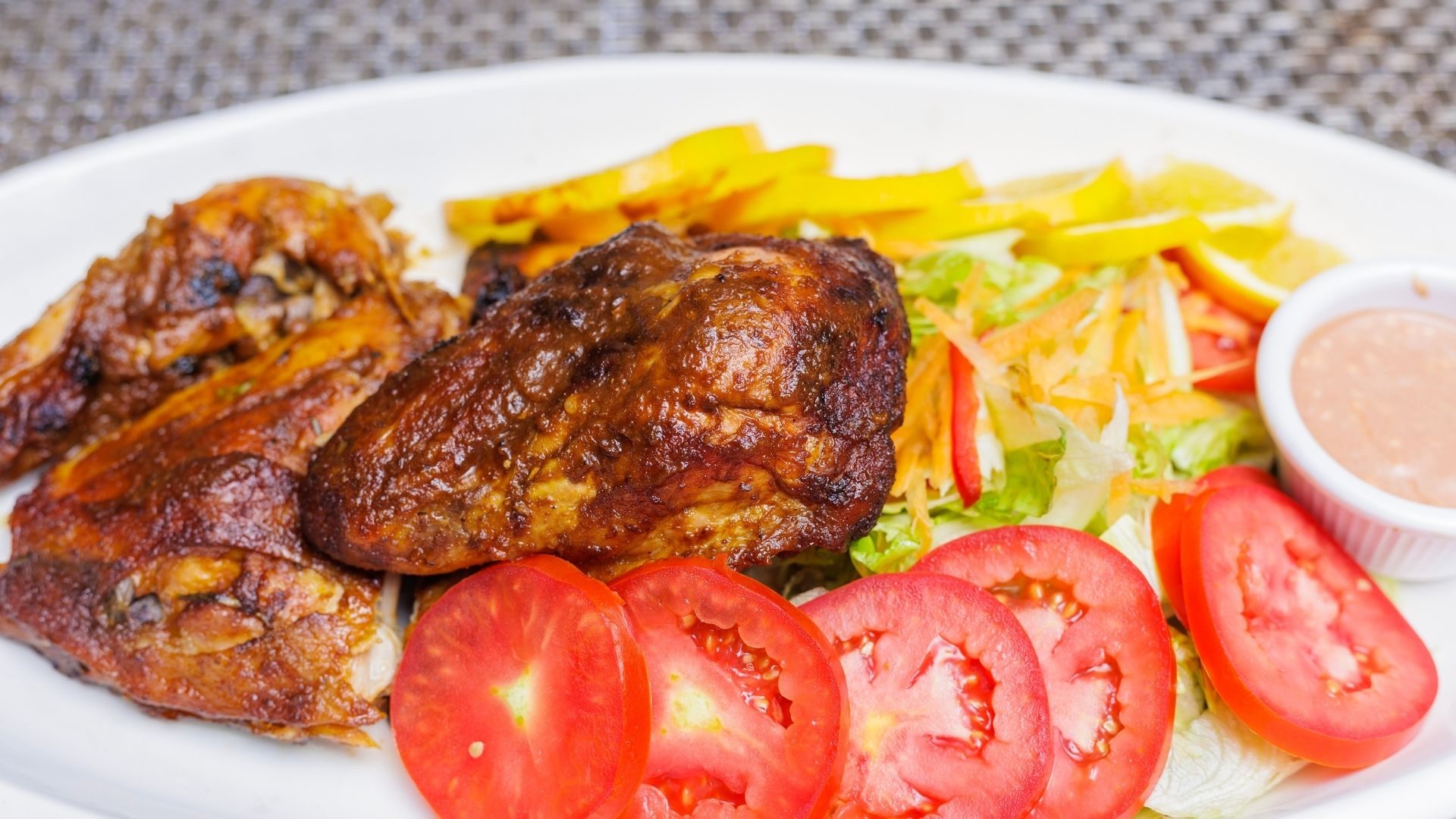 Dish served at the Buddiez Platinum Hotel restaurant, Nsambya